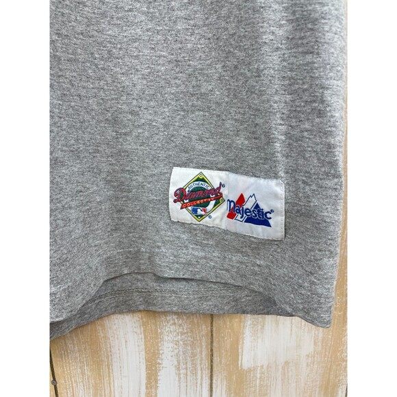 New York Yankees Baseball Majestic Diamond Collection Gray T-Shirt Size L - Picture 2 of 10